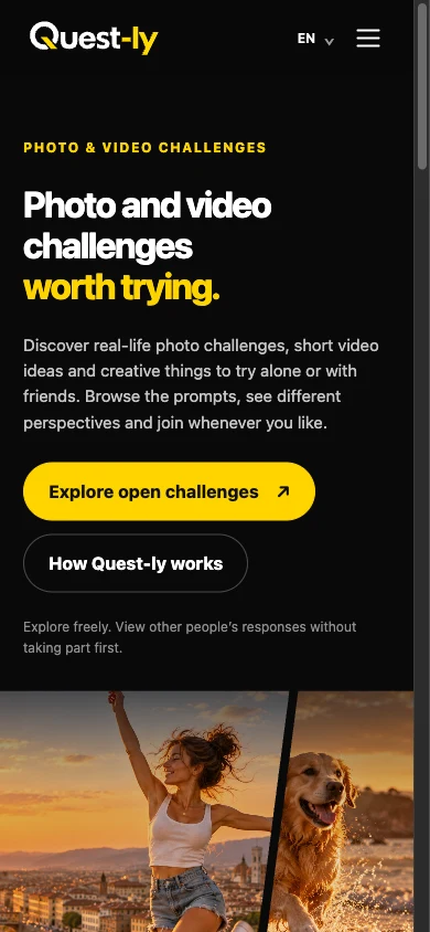 Quest-ly: The live public challenge catalogue and discovery interface.